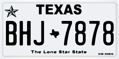 TX license plate BHJ7878
