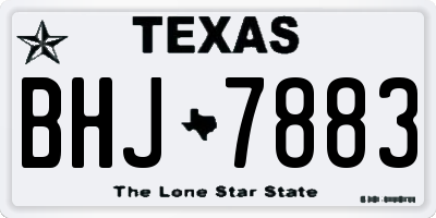 TX license plate BHJ7883