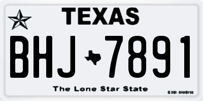 TX license plate BHJ7891