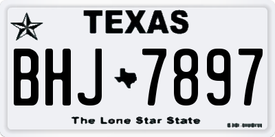 TX license plate BHJ7897