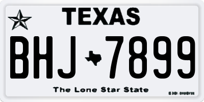 TX license plate BHJ7899
