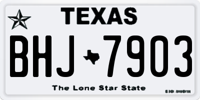 TX license plate BHJ7903