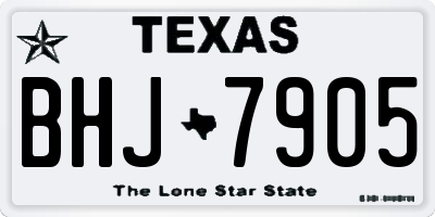 TX license plate BHJ7905