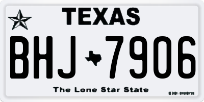 TX license plate BHJ7906