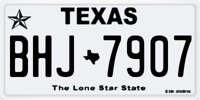 TX license plate BHJ7907