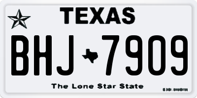 TX license plate BHJ7909