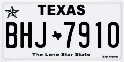TX license plate BHJ7910