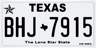 TX license plate BHJ7915
