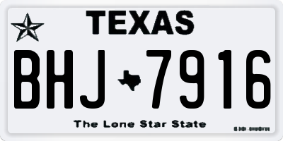 TX license plate BHJ7916