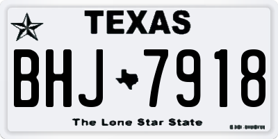 TX license plate BHJ7918