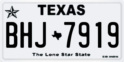 TX license plate BHJ7919