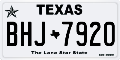 TX license plate BHJ7920