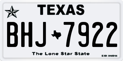 TX license plate BHJ7922