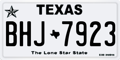 TX license plate BHJ7923