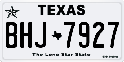 TX license plate BHJ7927