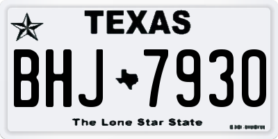 TX license plate BHJ7930
