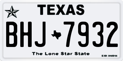 TX license plate BHJ7932