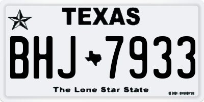 TX license plate BHJ7933