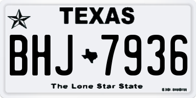 TX license plate BHJ7936