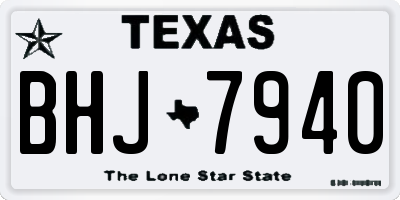 TX license plate BHJ7940