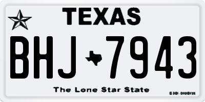 TX license plate BHJ7943