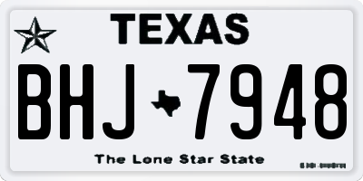 TX license plate BHJ7948