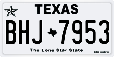TX license plate BHJ7953