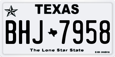 TX license plate BHJ7958