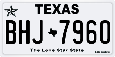 TX license plate BHJ7960