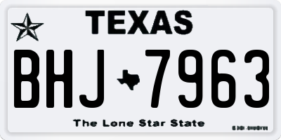 TX license plate BHJ7963
