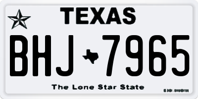 TX license plate BHJ7965