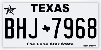 TX license plate BHJ7968