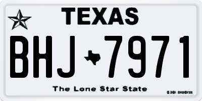 TX license plate BHJ7971