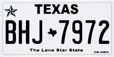 TX license plate BHJ7972