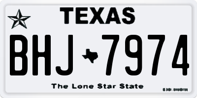 TX license plate BHJ7974