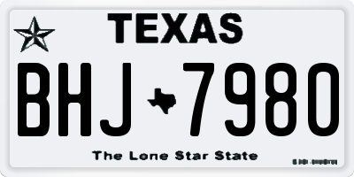 TX license plate BHJ7980