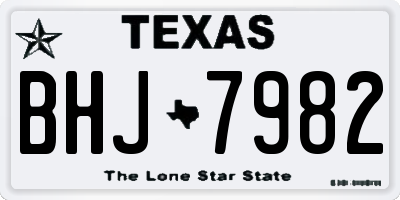 TX license plate BHJ7982