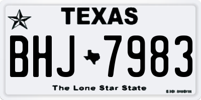 TX license plate BHJ7983