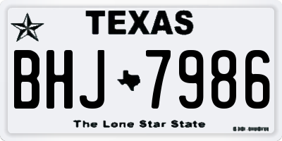 TX license plate BHJ7986