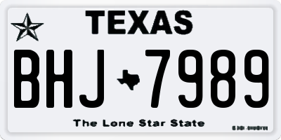 TX license plate BHJ7989