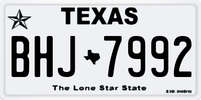 TX license plate BHJ7992