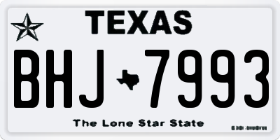 TX license plate BHJ7993