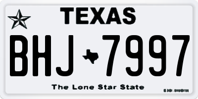 TX license plate BHJ7997