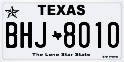 TX license plate BHJ8010