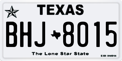 TX license plate BHJ8015