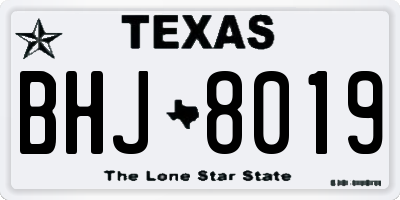 TX license plate BHJ8019
