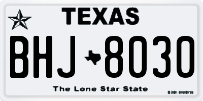 TX license plate BHJ8030