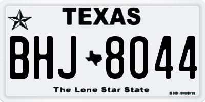 TX license plate BHJ8044