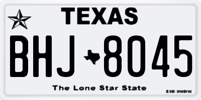 TX license plate BHJ8045