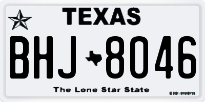 TX license plate BHJ8046